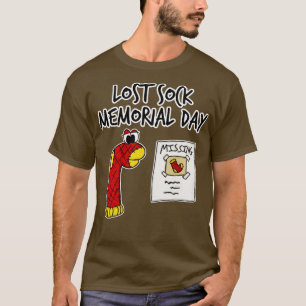 T-shirt Lost Sock Memorial Day Funny Doodle