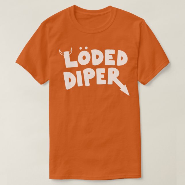 T-shirt Lot Diper légèrement en détresse (Design devant)