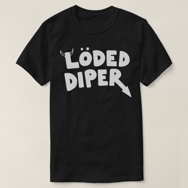 T-shirt Lot Diper légèrement en détresse (Design devant)