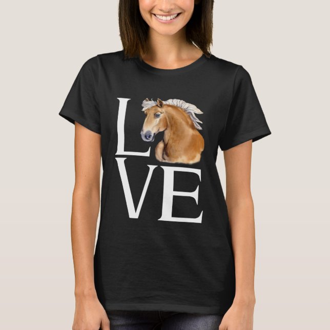 T-shirt Lote Cute Haflinger Horse (Devant)