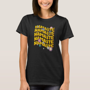 T-shirt Lotus Flower Namaste Yoga Retro Méditation 1