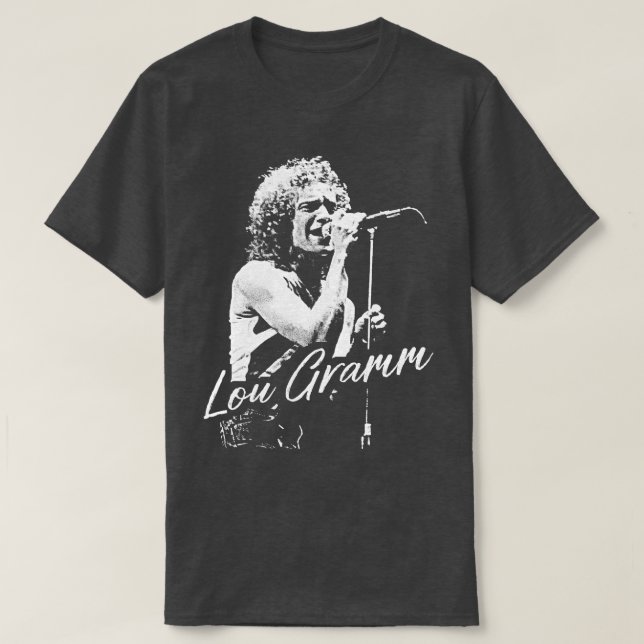T-shirt Lou Gramm Retro Fan Art Design (Design devant)