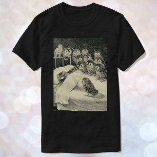 T-shirt Louis Wain Chouette Chat Chouette Femmes