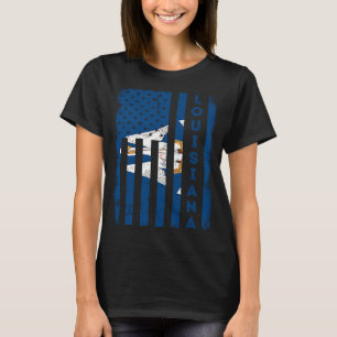 T-shirt Louisiana American Flag Accueil État de la Louisia