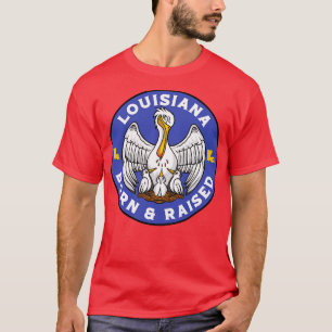 T-shirt Louisiana Né a élevé Louisiana Drapeau d'État Loui