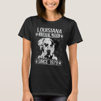 T-shirt Louisiane Catahoula Leopard Dog US State Dog Fan L