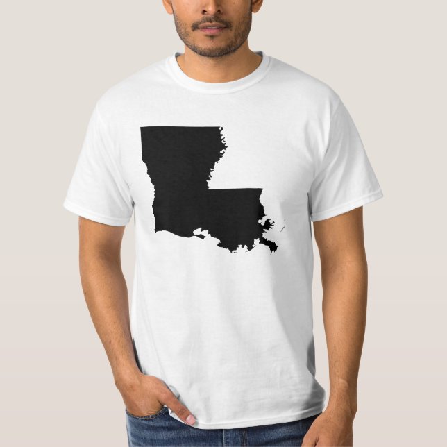 T-shirt Louisiane en noir et blanc (Devant)