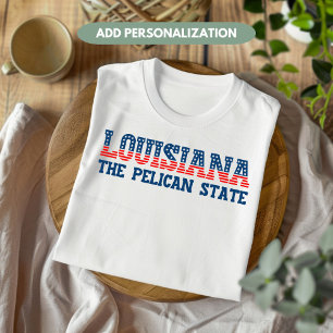 T-shirt Louisiane Patriotique Le Personnalisé de l'État Pé