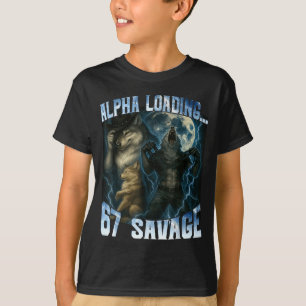T-shirt Loup Alpha Chargement 67 Pour Cent Savage Drôles d