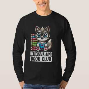T-shirt Loup amateur de lecture de club de livre introvert
