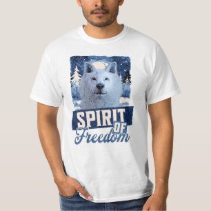 T-shirt Loup Arctique Esprit de liberté Création faunique