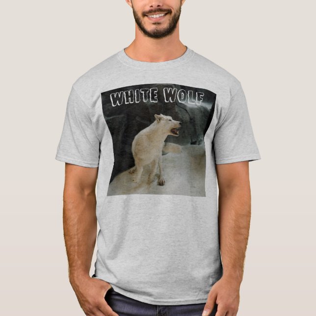 T-shirt Loup blanc (Devant)