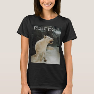 T-shirt Loup blanc