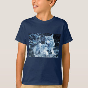 T-shirt loup bleu