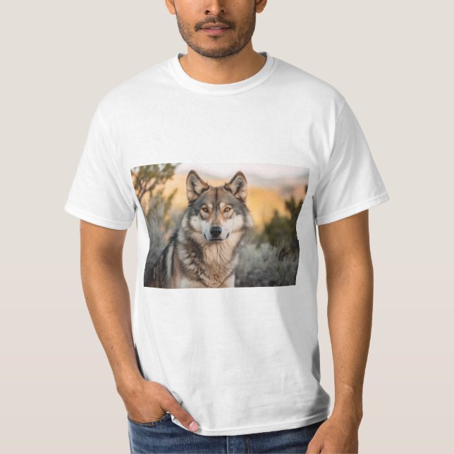 T-shirt Loup dans la nature (Devant)
