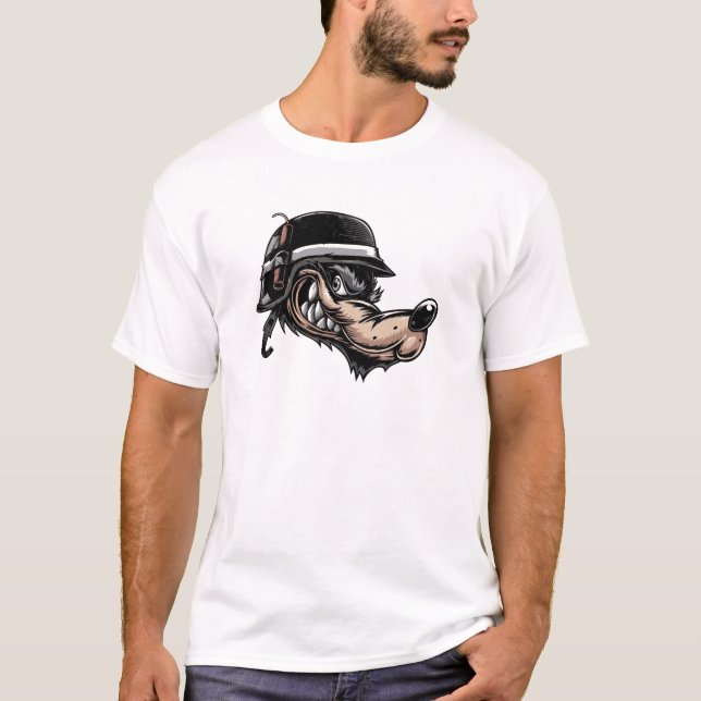T-shirt Loup de bande dessinée (Devant)