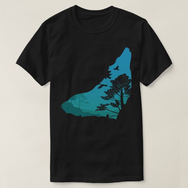 T-shirt Loup de bois 1 (Design devant)
