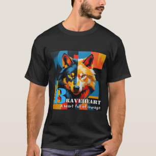T-shirt Loup de coeur bravé