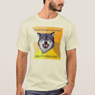 T-shirt Loup de courage sur le Cancer