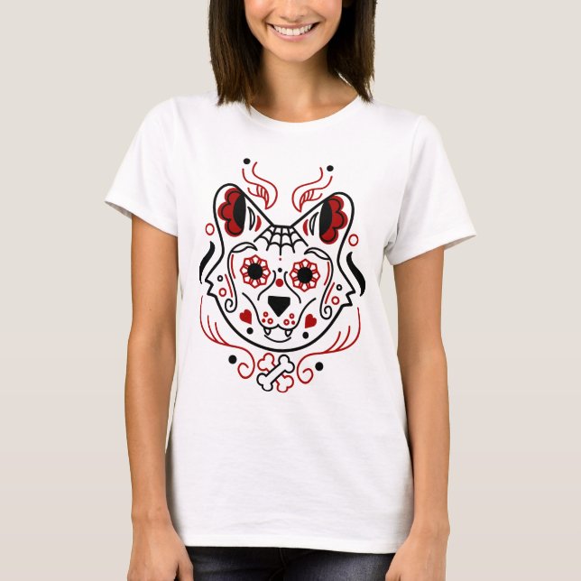 T-shirt Loup de crâne de sucre (Devant)