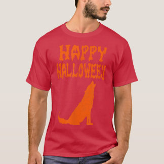 T-shirt Loup de Halloween Cimetière Citrouille Mort Creepe