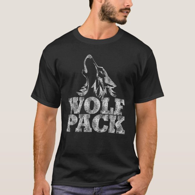 T-shirt Loup De La Nuit Ciel Animal Nature Loups Magique (Devant)