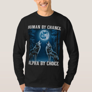 T-shirt Loup de lune, loup solitaire hurlant Alpha Wolf Ar