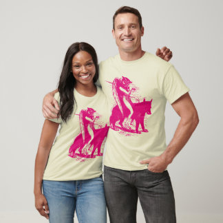 T-shirt loup de mer en magenta