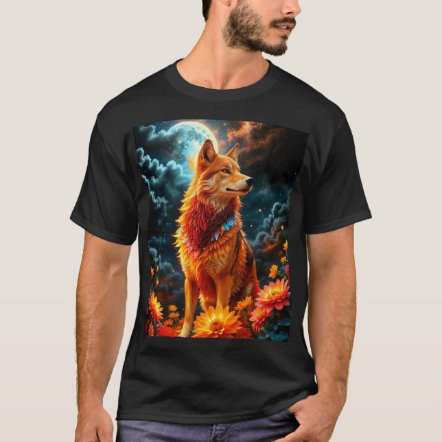 T-shirt Loup d'or (Devant)