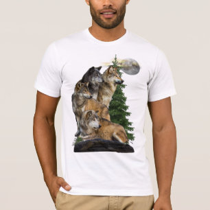 T-shirt Loup et lune
