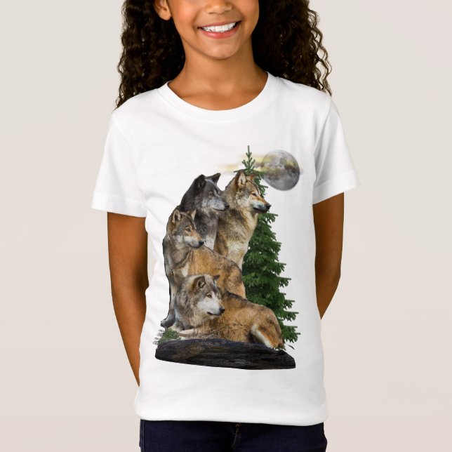 T-Shirt Loup et lune (Devant)