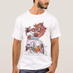 T-shirt Loup-garou dans un Willys