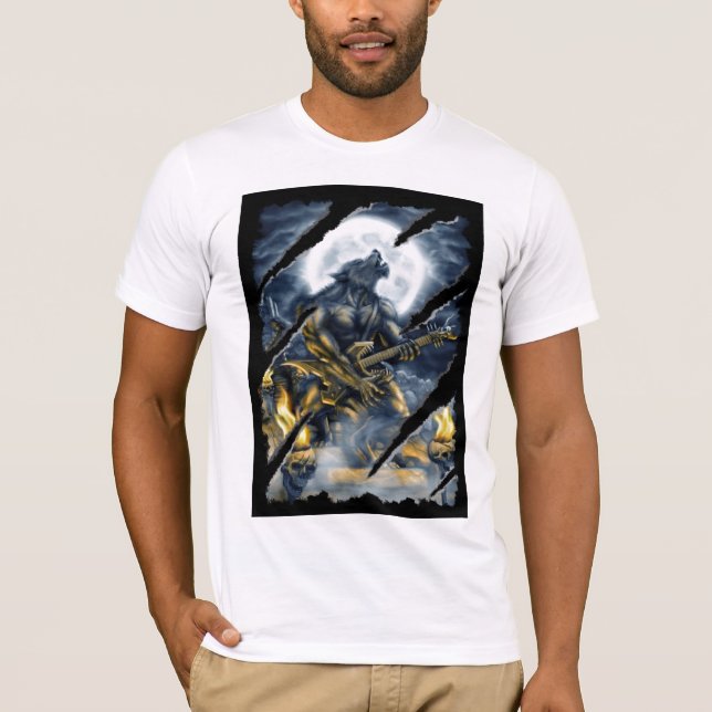 T-shirt Loup-garou de métaux lourds (Devant)