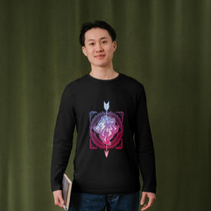 T-shirt Loup géométrique