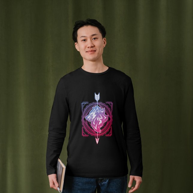 T-shirt Loup géométrique (Créateur téléchargé)