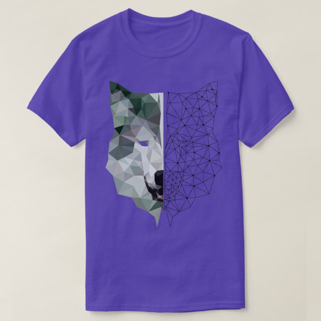 T-shirt Loup géométrique (Design devant)