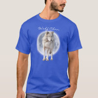 Loup gris blanc et Pleine lune WOLF CLAN Art de la