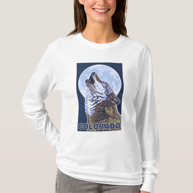 T-shirt Loup gris HowlingColorado (Devant)