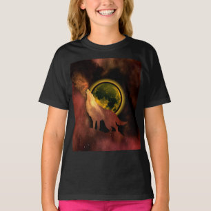 T-Shirt LOUP HURLANT DANS LA GALAXIE LUNAIRE DE L'