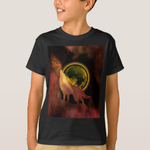 T-Shirt LOUP HURLANT DANS LA GALAXIE LUNAIRE DE L'