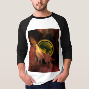 T-Shirt LOUP HURLANT DANS LA GALAXIE LUNAIRE DE L'