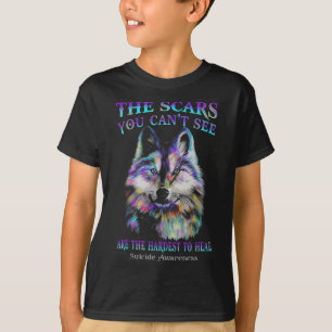 T-shirt Loup Les cicatrices Que Vous Ne Pouvez Pas Voir So