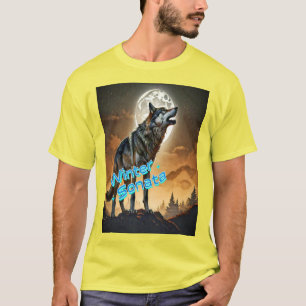T-shirt Loup majestueux hurlant à la lune - Sonate d'hiver