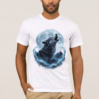 T-shirt Loup mystique hurlant sous la pleine lune – Esprit