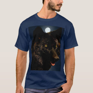 T-SHIRT LOUP NOIR