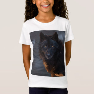 T-Shirt Loup noir