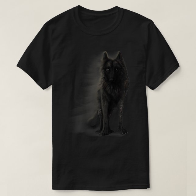 T-shirt Loup pour hommes, loup, femmes loups, lune de loup (Design devant)