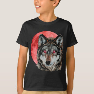T-shirt Loup rouge de lune