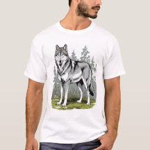 T-shirt loup stylisé