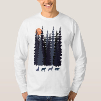 T-shirt loups dans la jungle